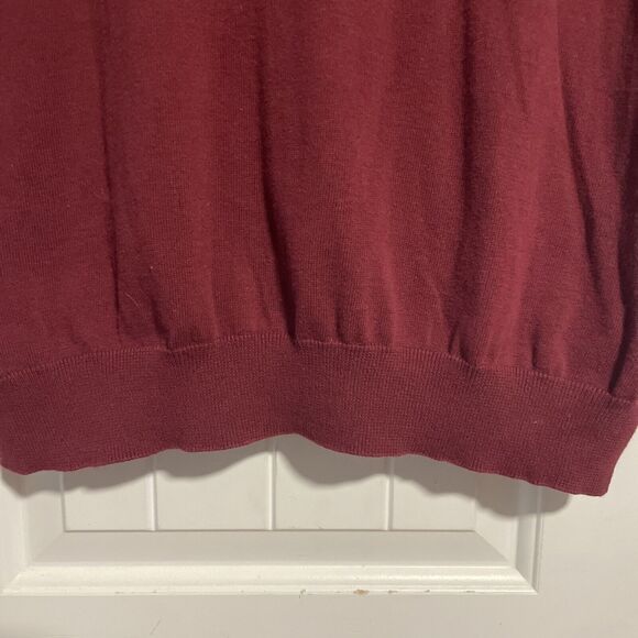 Chaps Mens Sweater XL Sleeveless Pullover Burgundy - Picture 5 of 6